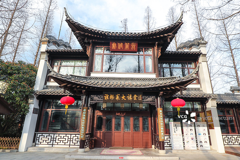 扬州趣园茶社一角图片素材