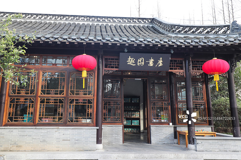 扬州趣园茶社一角图片素材