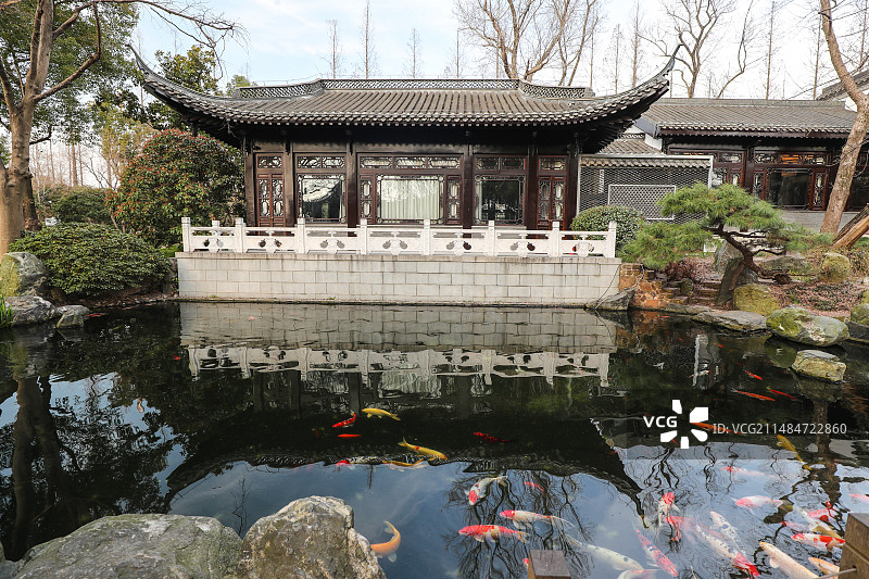 扬州趣园茶社一角图片素材