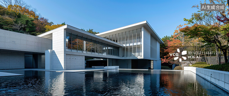 【AI数字艺术】现代新中式建筑图片素材