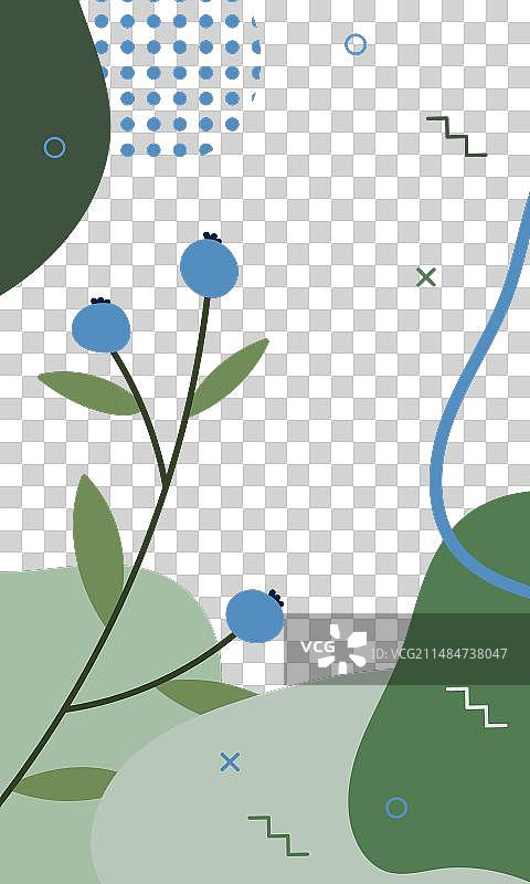 浆果树叶有机植物海报图片素材