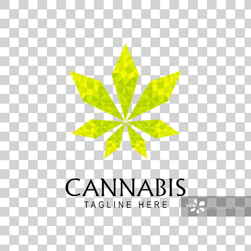 现代几何大麻叶Logo图片素材