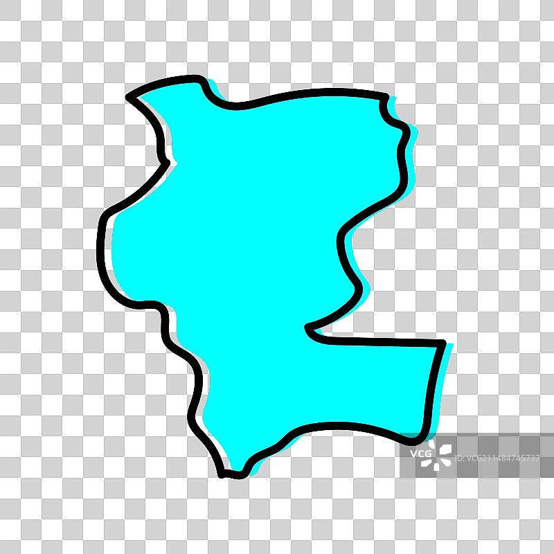 中非共和国凯莫省地图图片素材