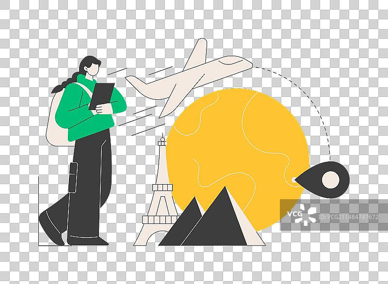 环游世界抽象概念图片素材