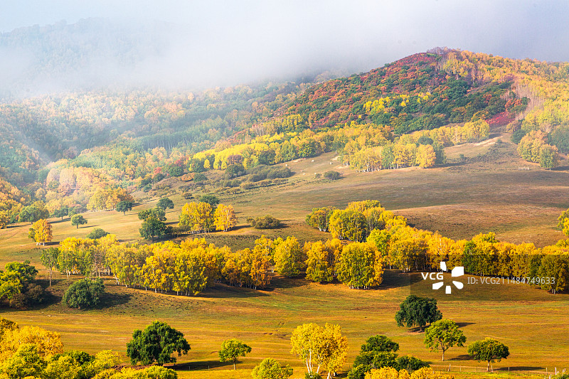 秋日早晨蛤蟆坝图片素材