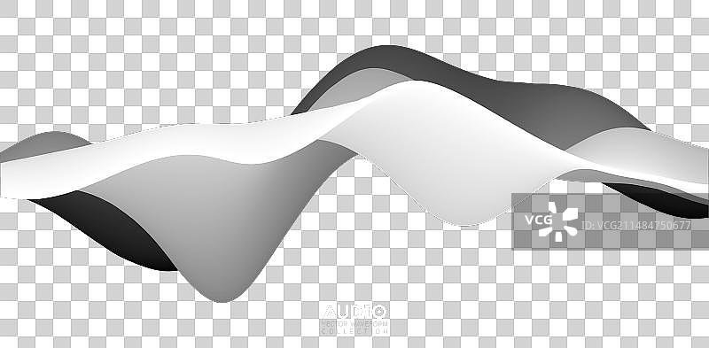黑白3D声波可视化效果图片素材