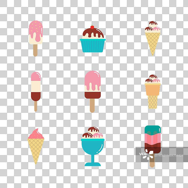 冰淇淋卡通图标图片素材