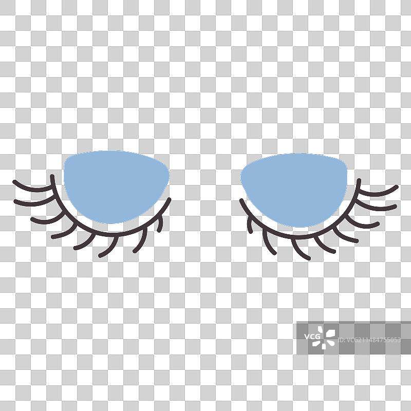 彩色眼睑美妆服务涂鸦元素图片素材