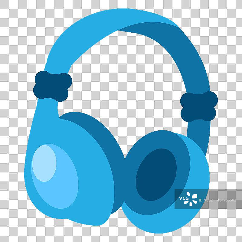 扁平风电子垃圾损坏音乐无线耳机图标图片素材