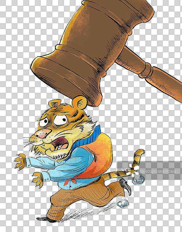 重拳打击贪污犯，打老虎打苍蝇图片素材