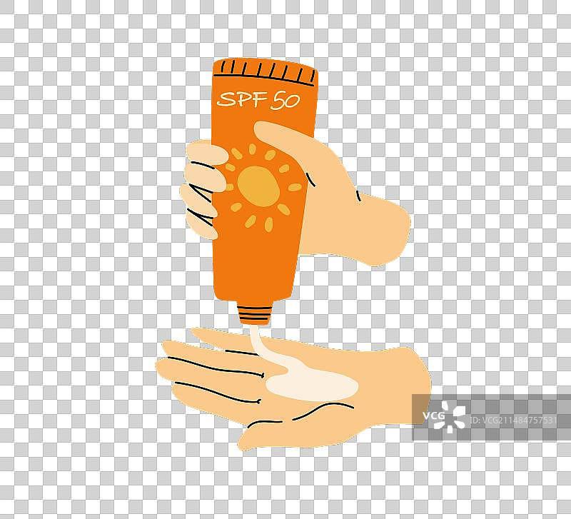 特写镜头：手部涂抹管中的乳霜或乳液图片素材