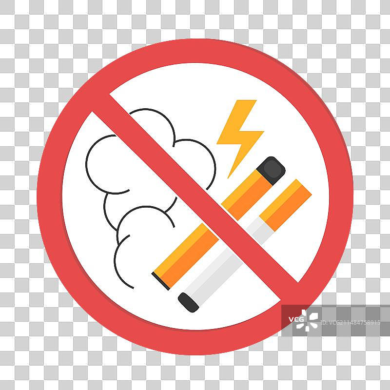 禁止吸烟电子烟标志图片素材