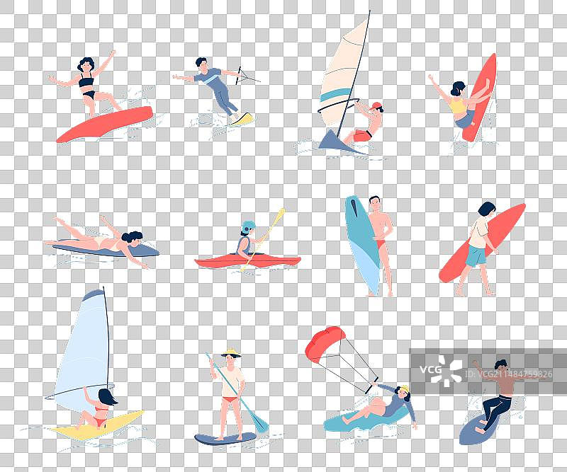 水上运动人物，海洋极限运动图片素材