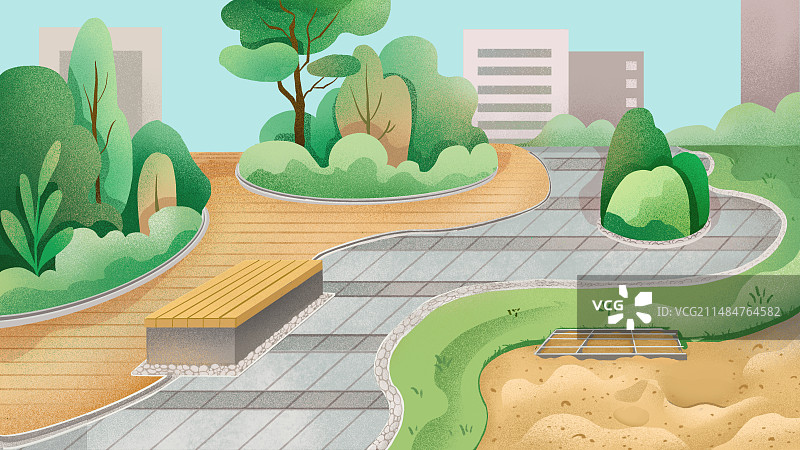 公园小路图片素材