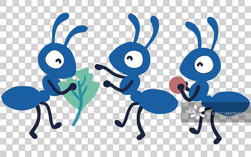 快乐的蚂蚁享受派对时光图片素材