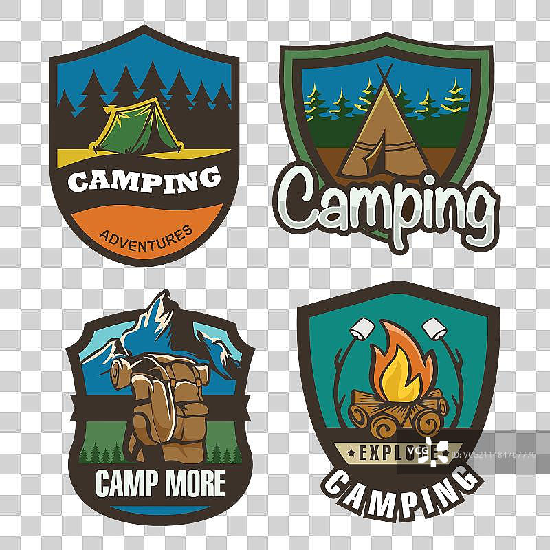 露营探险logo设计模板图片素材