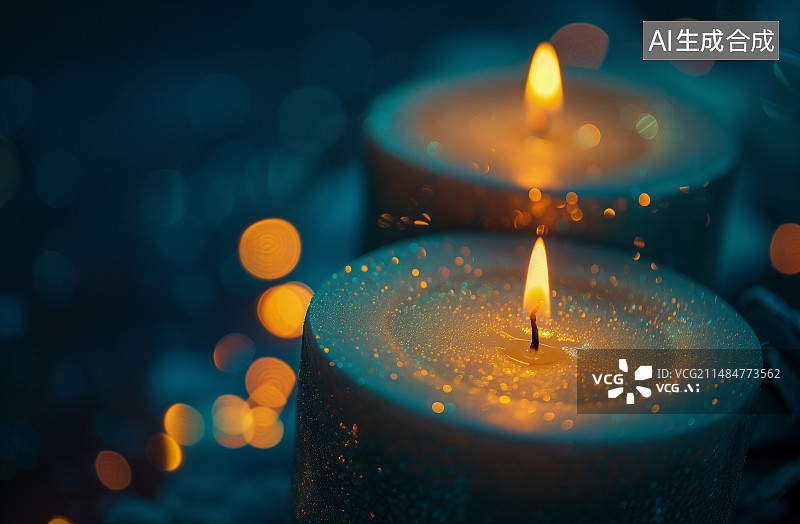 【AI数字艺术】圣诞节蜡烛图片素材