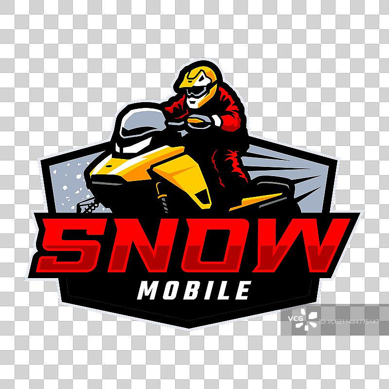 雪地摩托赛车Logo模板图片素材