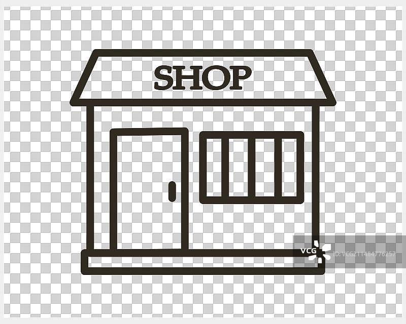 店铺商店线性图标图片素材