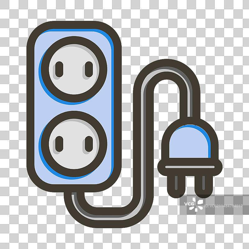 加粗线条填充颜色扩展图标图片素材