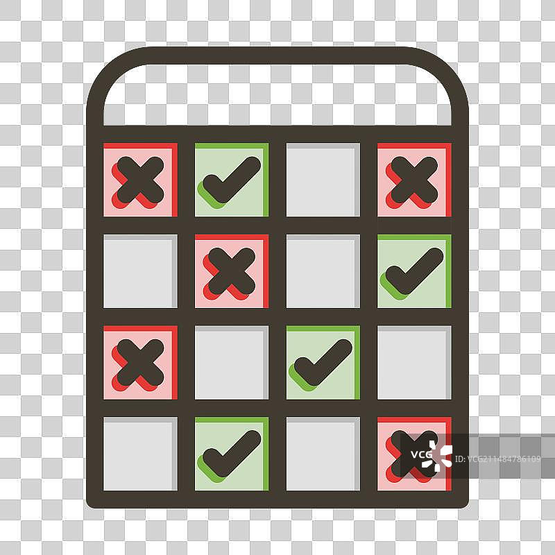 个人宾果粗线条填充颜色图标图片素材