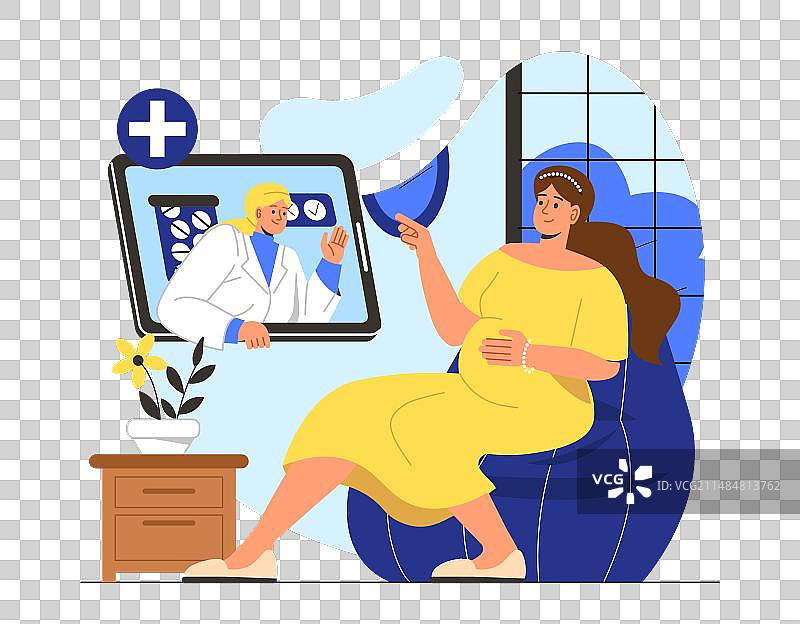 孕妇视频咨询图片素材