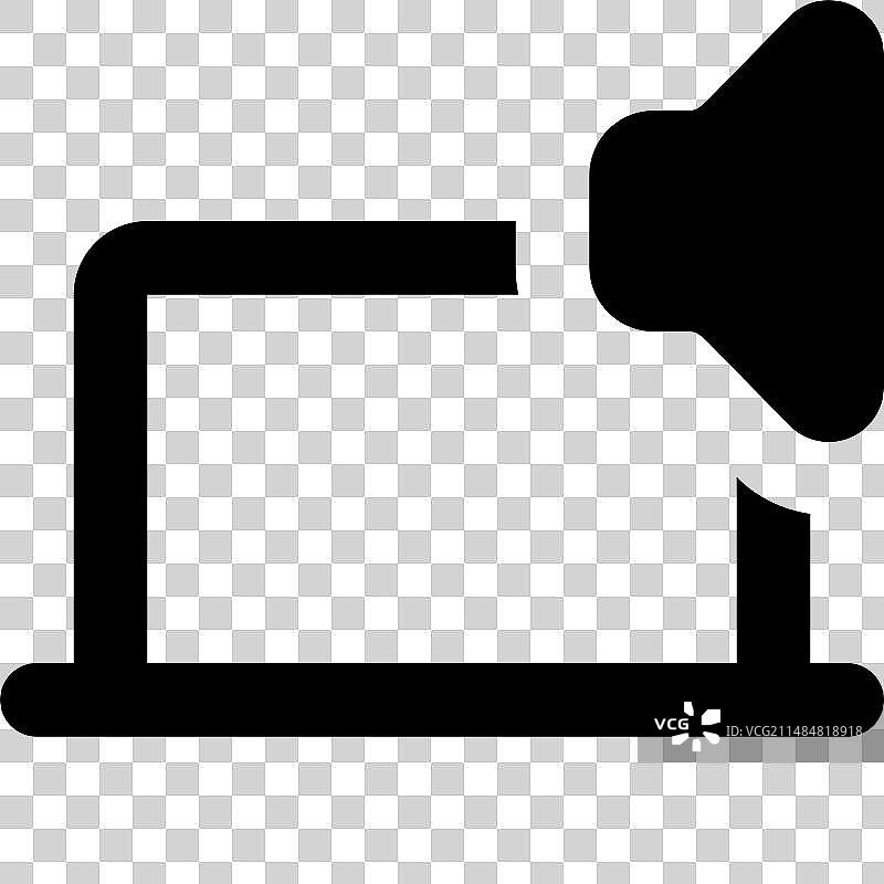 笔记本电脑上的内置扬声器，用于音频输出图片素材