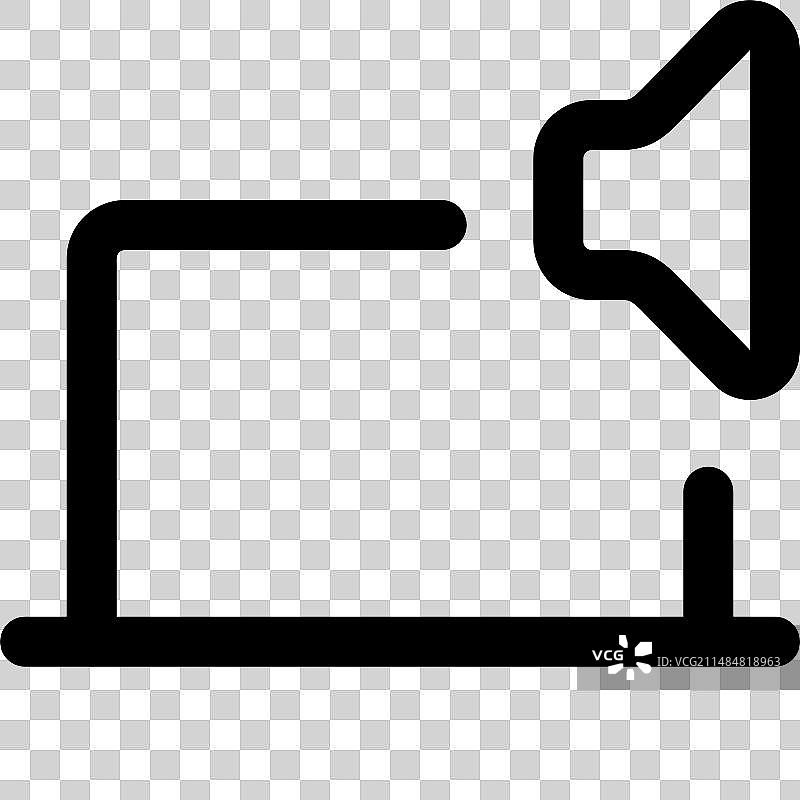 笔记本电脑上的内置扬声器，用于音频输出图片素材