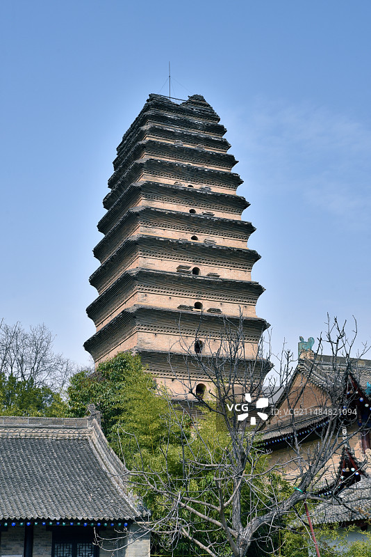 西安荐福寺大雄宝殿图片素材