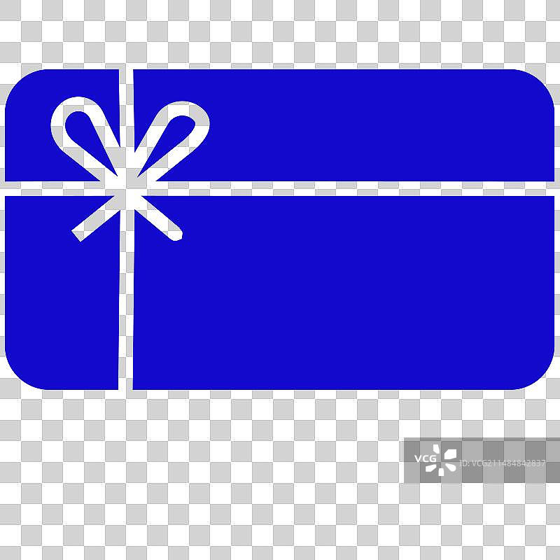 蓝色礼品卡扁平图标图片素材