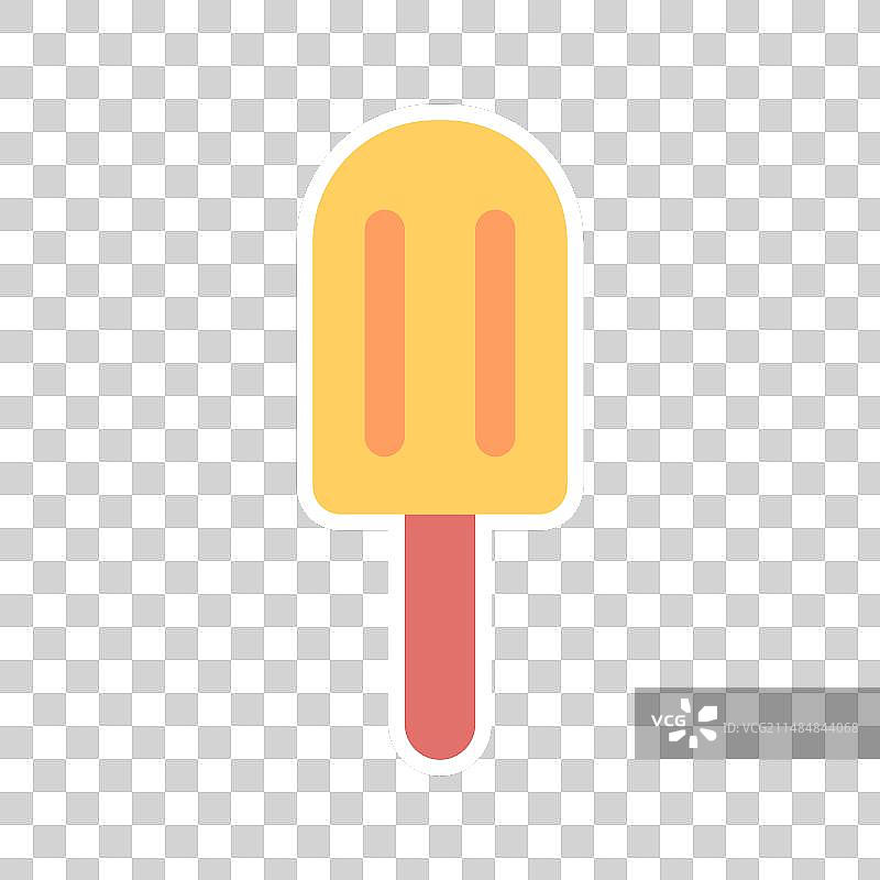 夏季主题扁平风格冰淇淋图标图片素材