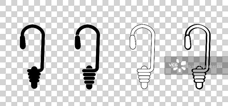 带挂钩的弹性橡胶捆绑带图片素材