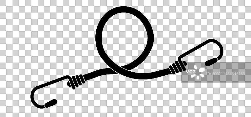 带挂钩的弹性橡胶捆绑带图片素材