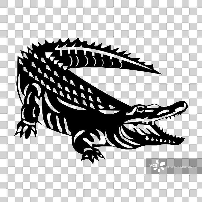 鳄鱼区域标志图片素材