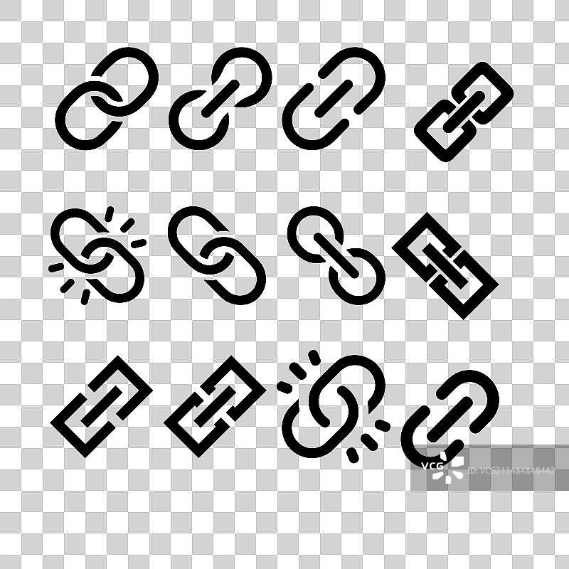 链接图标合集：互联网网址或网页链接图片素材