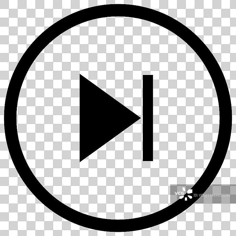 视频流媒体黑色下一步图标元素图片素材