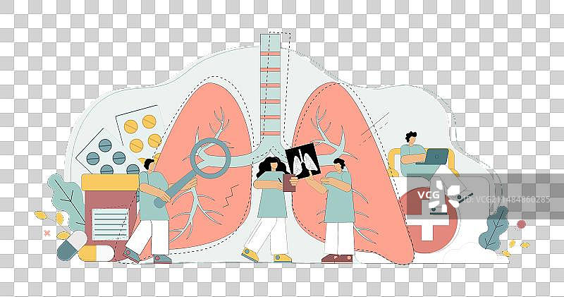 肺部治疗概念医疗图图片素材
