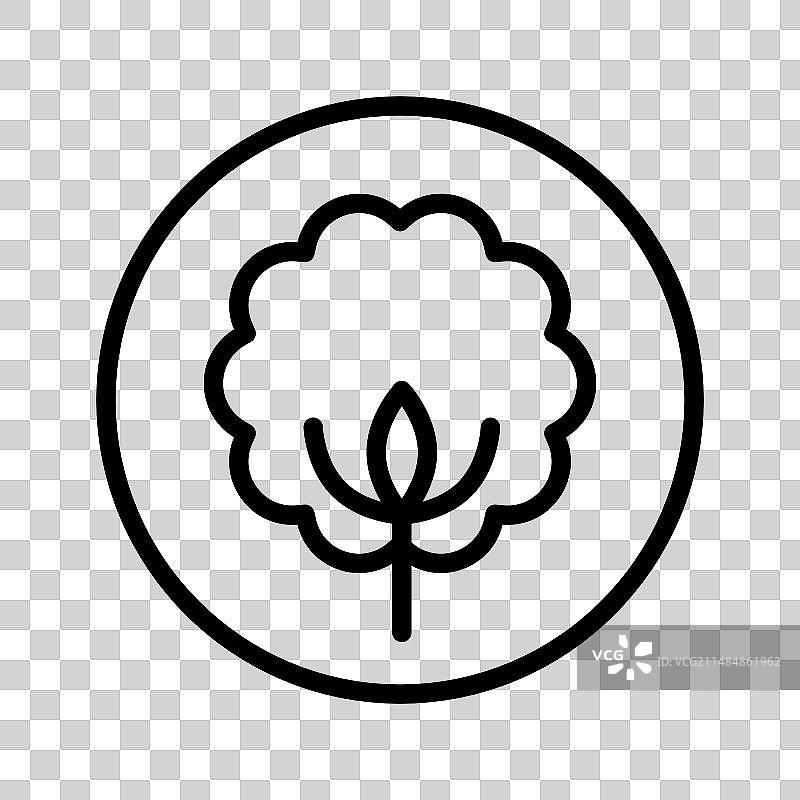 棉花图标或保证原棉图片素材