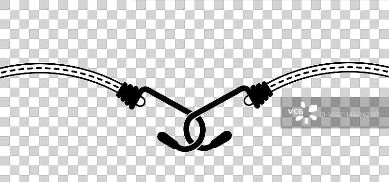 带挂钩的弹性橡胶捆绑带图片素材