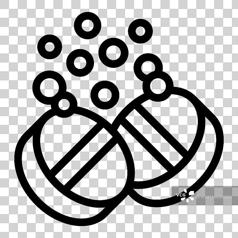 阿司匹林泡腾片图标轮廓维生素药物图片素材