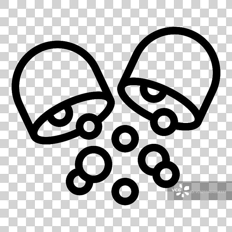 打开的药丸图标轮廓图片素材