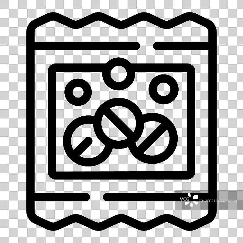 无糖药物图标轮廓阿司匹林图片素材