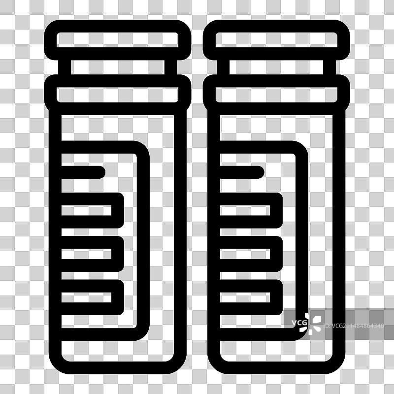 泡腾粉维生素轮廓图标图片素材