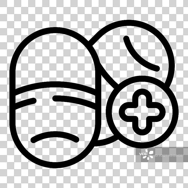 药物辅助箱图标轮廓诊所帮助图片素材