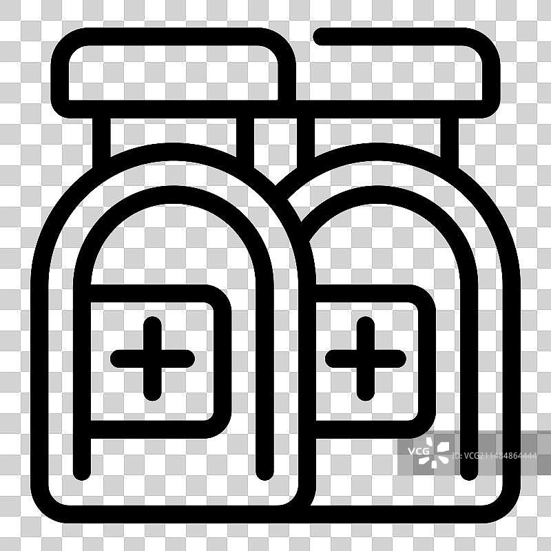 医疗药瓶图标轮廓图片素材
