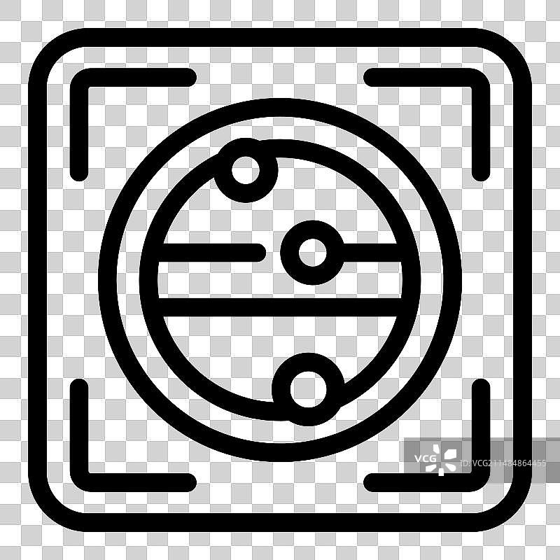 冒泡补水药片线框图标图片素材