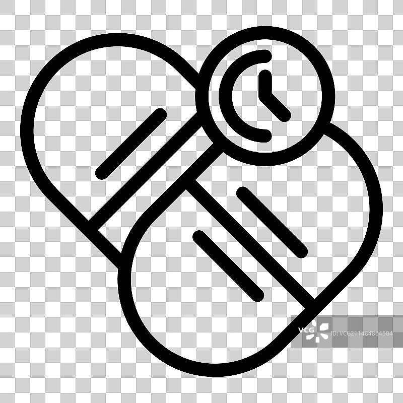 泡腾片维生素轮廓图标图片素材