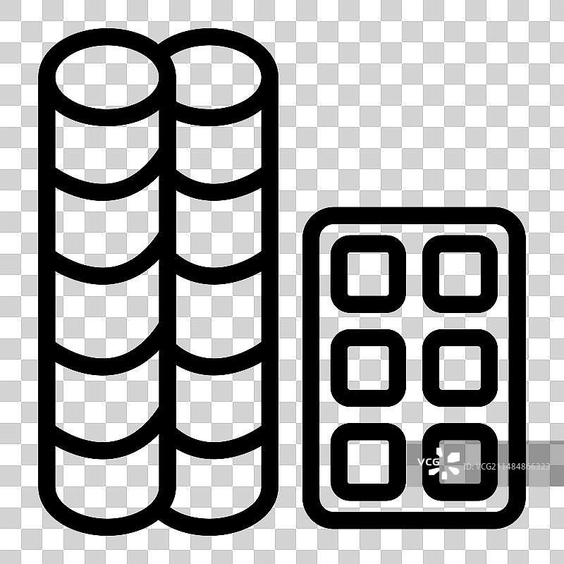 威化饼干图标线稿图片素材