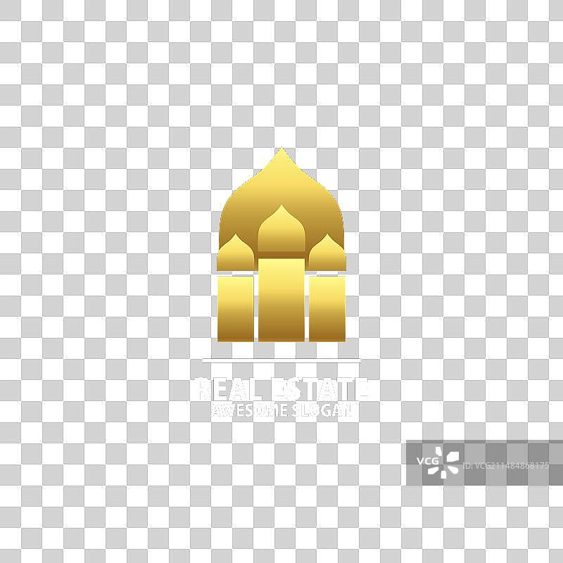 豪华彩色清真寺logo设计图片素材