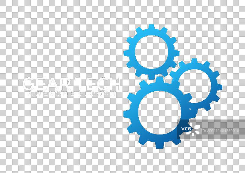 齿轮科技logo设计渐变彩色图片素材